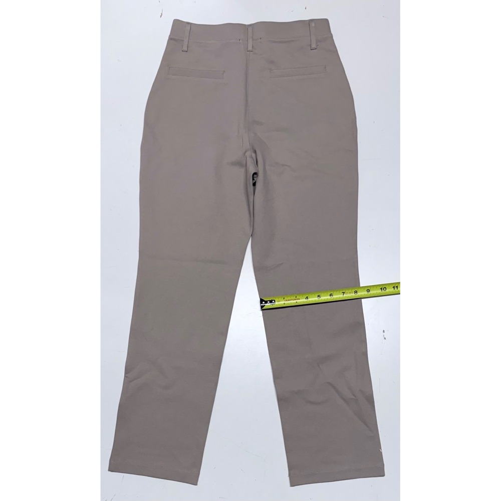 Quince Ultra-Stretch Ponte Straight Leg Pants Taupe Brown Small High Rise Office - Picture 5 of 6